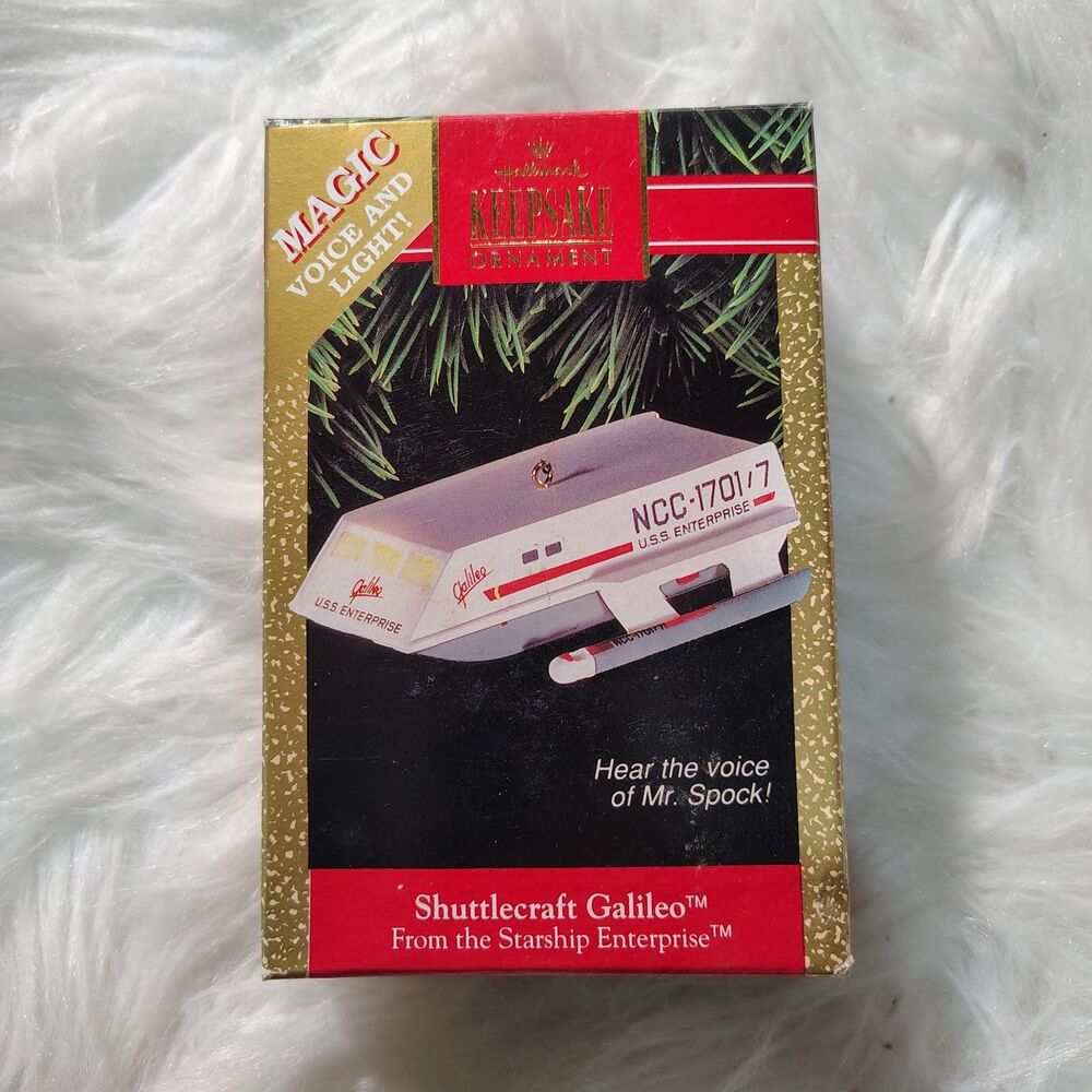 VTG 1992 Hallmark Shuttlecraft Galileo From Starship Enterprise W Voice & Lights